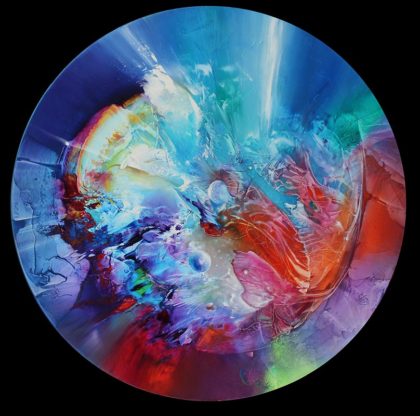 PEARLS IN HEAVEN, oil on canvas, 70 cm diameter