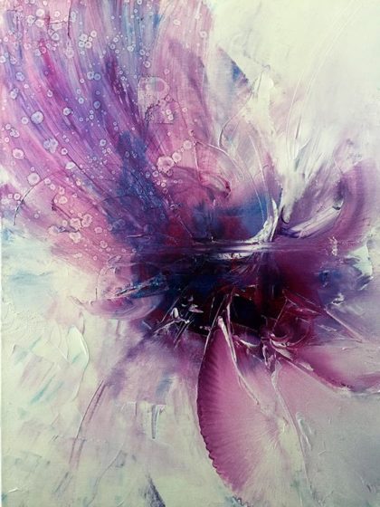 Jenny Jones MAGIC IN MAUVE oil on canvas 50 X 40 cm
