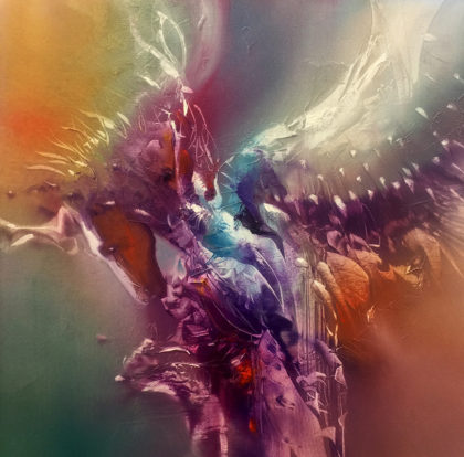 BIRTH OF PEGASUS. oil on canvas, 51 X 51 cm