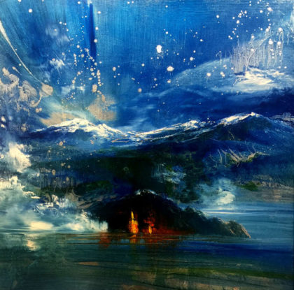 UNDER THE STARS II, oil on canvas, 50 X 50 cm