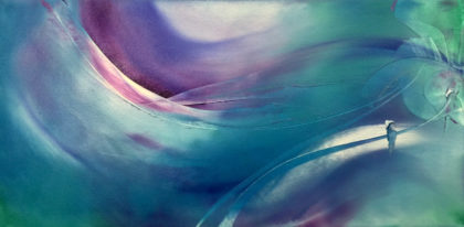 Nicole Elington, FLOW, oil on canvas, 20 X 40 cm
