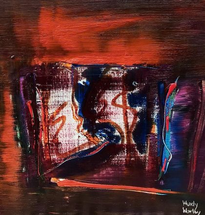 Wendy Worley, THE SCREAM, oil on canvas, 45 X 45 cm, $950